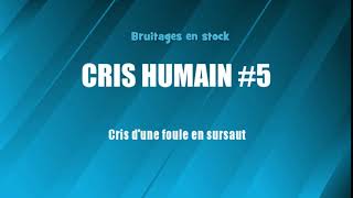 CRI HUMAIN 5 Foule sursaut bruitage gratuit [upl. by Newbold]