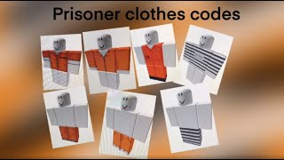 Bloxburg prisoner clothes codes  ROBLOX [upl. by Akin669]