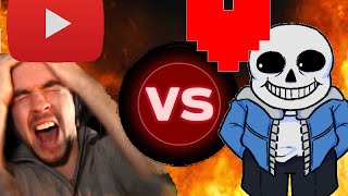 Youtubers React To Beating Sans [upl. by Scevo]