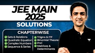 JEE Main 2025 1st Attempt Solutions  Maths  Chapterwise Algebra [upl. by Benedetto]