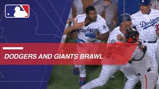 Benches clear after Yasiel Puig Nick Hundley get into confrontation [upl. by Ydieh908]