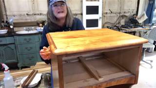 How To Strip Old Varnish  Refinishing Wood Top Table PART 1 [upl. by Ryder]