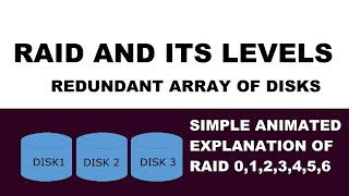 What is RAID Animated RAID Level 0 to 6 [upl. by Noitsirhc629]