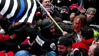 Tear gas violence in insurrection at US Capitol [upl. by Ilzel]