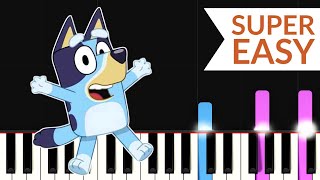 Bluey Theme Song SUPER EASY Piano Tutorial [upl. by Masterson223]