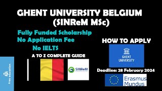 GHENT University Belgium  GHENT University Application Process  SINReM [upl. by Safir]