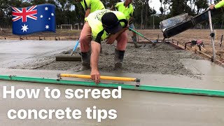 How to screed concrete tips [upl. by Aihc651]